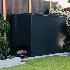 Gartenbox- Fahrradgarage FD mit Pultdach aus Aluminium RAL-7016 Anthrazit