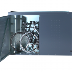 Gartenbox- Fahrradgarage FW mit Pflanzenwanne aus Aluminium RAL 7016 beschichtet