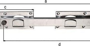 Doppeltorüberwurf L/R verwendbar 430x70x180x333mm Loch-Ø5mm 12 GAH