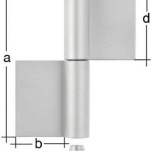 Konstruktionsband Typ K04 2-tlg.z.Anschw.EdelstahlRundkopf 100/30/9/50mm GAH