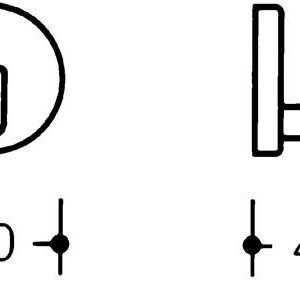 Einzelhaken 477.90.010 einfach A.45mm PA reinweiß 99 D.50mm HEWI