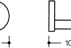 Einzelhaken 477.90.030 einfach A.100mm PA reinweiß 99 D.70mm HEWI