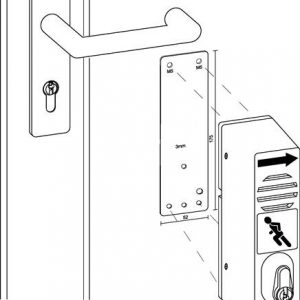 Montagepl.901 670 Mont.an Brandschutztüren DIN L/R L175xB52mm GFS