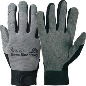 Kunstlederhandschuhe RewoMech 640 Gr.10 schwarz/grau Kunstleder/Elastan - VPE: 10