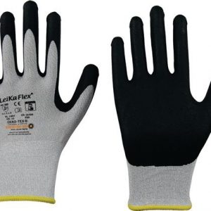 Handschuhe LeikaFlex® Touch 1464 Gr.8 grau/schwarz EN 388 PSA II 12 - VPE: 12