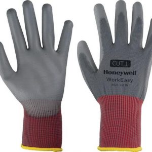 Handschuh Workeasy 13G GY PU 1 Gr.10 grau/rot EN 388 PSA II HONEYWELL - VPE: 10