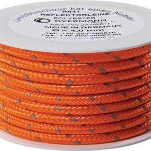 Reflektorschnur Safety Reflector L.100m D.4mm PES orange OVERMANN