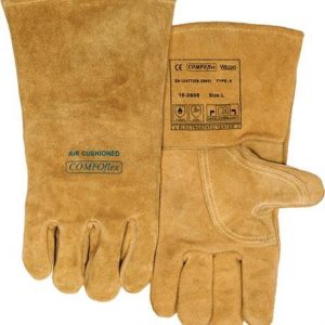 Schweißerhandschuhe Bucktan Gr.XL (9,5) gelb Rindspaltleder 5 PA - VPE: 5