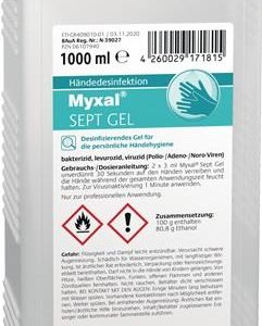 Handdesinfektionsgel MYXAL® SEPT GEL 1l parfüm-/farbstofffrei 1000ml Hartflasche
