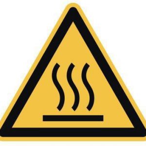 Hinweisschild Heiße Oberfläche ISO 7010 Dreieck 200x200x200mm PVC