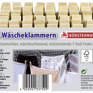 BÜRSTENMANN Wäscheklammern 50 Stück