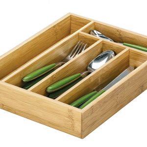 ZELLER PRESENT Besteckkasten Bamboo 5 Fächer 34x26x5cm natur