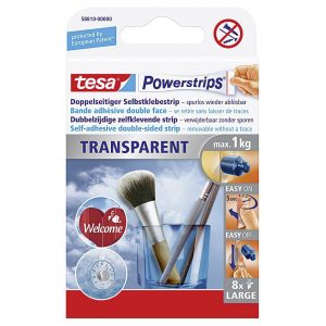 TESA Tesa Powerstrips large transp. 8er Pack